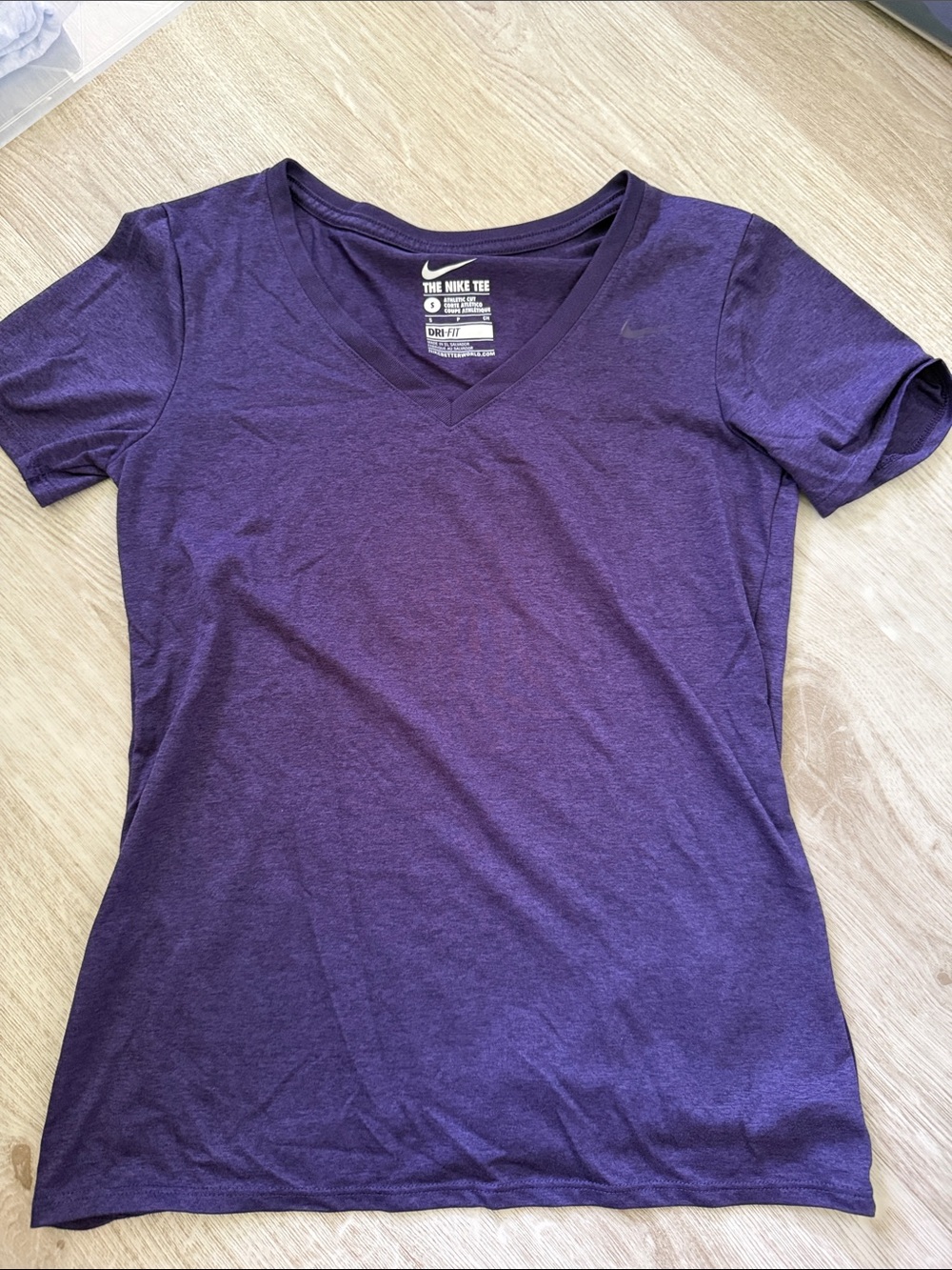 Nike Women’s Deep Purple V-Neck Short Sleeve Tee